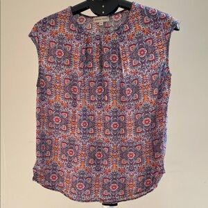 Adrienne Vittadini Vibrant Patterned Blouse